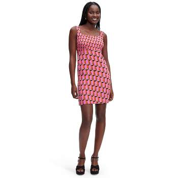 Women's 90's Shift Pink Modern Geo Mini Dress - DVF for Target
