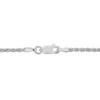 EVERLY JEWELRY | Sterling Silver Diamond Cut Rope Chain Bracelet, 7.25 inch - 4 of 4