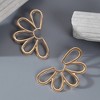 SOHI Women's California Gold The Semi-Flora Drop Earrings - 2 of 4