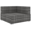 Corner Seat Grey PE rattan and powder-coated steel frame Modular vidaXL - 2 of 4