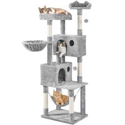 Yaheetech 73"H 4-level Plush Cat Tree Tower with Condos Platform