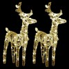 Christmas Reindeer Set of 2 Warm white Acrylic Medium - 3 of 4