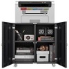 Vynxaria Multifunctional Printer Stand - Chic Utility Storage Cabinets with Adjustable Shelves and Wheels - 3 of 4