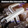 Unique Bargains Aluminum Alloy Intercooler Straight Air Intake Tube Silver Tone - 2 of 4