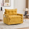 Lyngins Swivel Accent Chairs with Side Pockets and Pillow,Upholstered Swivel Reading Chairs,Chenille Sofa Chairs for Bedroom,Living Room - 2 of 4