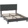 Acekool Upholstered Platform Bed - Queen Size with Headboard & Wood Slats - 2 of 4