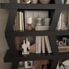 FUFU&GAGA Creative Geometric Bookshelf Unique  Styling Multifunctional Storage Home Decor Black - 4 of 4