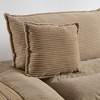 Airsurfer Corduroy Loveseat Sleeper Sofa, Comfy Upholstered Couch with Pillows, Deep Seat for Bedroom, Living Room, Apartment, Office, Dorm - 3 of 4