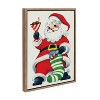 18" x 24" Sylvie Santa Claus by Corinna Buchholz of Piddix Framed Wall Canvas Gold - Kate & Laurel All Things Decor - 2 of 4