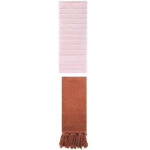 REGALWOVEN 2 Packs Solid Absorbent Soft Cotton Hand Towels 14" x 30" - 1 of 4