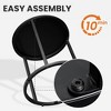 Crestlive Products Patio Side Table, Chaise Lounge Table, Snack End Table, Metal Round Coffee Bistro Table for Indoor Outdoor (Black) - 4 of 4