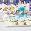 Blue Panda 102 Piece Outer Space Kids Birthday Party Decorations Kits with Backdrop, Banner, Backdrop, Balloons, Swirls, Cupcake Toppers - 3 of 4