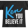 Girls' - Barbie - Ken You Believe It Fitted Short Sleeve Graphic T-Shirt - 2 of 4