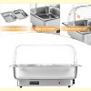 9 QT Electric Chafing Dishes Buffet Set, Stainless Steel Catering Food Warmer with 2*1/2 Pans & Cover for Parties, Birthday, Wedding, Banquet - 4 of 4