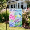 Northlight Blue and Purple Welcome Bird Outdoor Garden Flag 12.5" x 18" - 3 of 4
