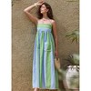 INSPIRE CHIC Women's Striped Slip Square Neck Sleeveless Beach Spaghetti Strap A-Line Maxi Dresses - 4 of 4