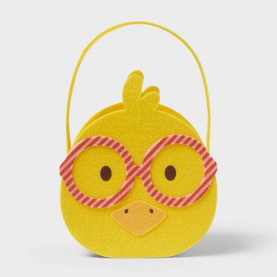 Novelty Felt Easter Basket Chick Yellow - Spritz™
