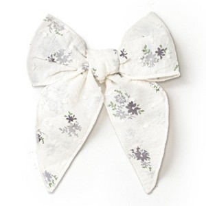 Organic Hair Bow Clip - Pastel Bloom - 1 of 3
