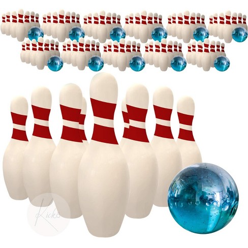 Kicko Miniature Bowling Game Set 11 Pieces White Target