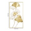 YIYIBYUS Art Wall Sculpture, Golden Ginkgo Leaves Wall Decor with Frame, 2Pcs - 4 of 4