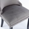 Kumasinova Wingback Dining Chairs Set of 2,Velvet Accent Chairs with Nailhead Trim,High Back Kitchen Chairs with Solid Wood Legs for Dining Table - 3 of 4