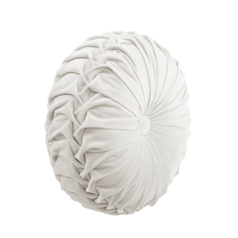 15" Pleated Round Throw Pillow - Lush Décor, 1 of 14