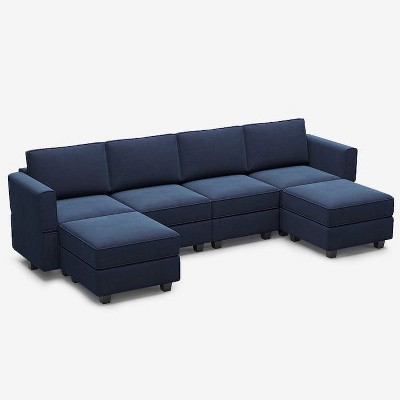 Belffin Modular Velvet Sofa with Storage Seat (6 Seats + 6 Sides)