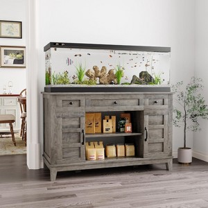 Farmhouse 55-75 Gallon Fish Tank Stand, Aquarium Stand, 1400LBS Heavy Duty Fish Tank with Stand for Fish/Turtle/Reptile Terrarium - 1 of 4