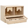 vidaXL Chicken Laying Nest 2 Compartments 24.8"x15.7"x17.7" Solid Pine Wood - 4 of 4