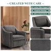 Lirago Gray - 360° Rotation Chenille Fabric Upholstered Leisure Armchair with Lumbar Pillow for Living Room, Dimensions 33.07"x29.13"x28.94" - 3 of 4