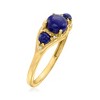 Ross-Simons Lapis 3-Stone Ring With Diamond Accents in 10kt Yellow Gold - 3 of 4