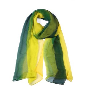 INSPIRE CHIC Women Long Chiffon Light Silky Gradient Color Shawl Wrap Scarf - 1 of 4