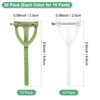 Unique Bargains Plastic Triangle Corsage Buttonhole Safety Pin Green White - 3 of 4