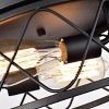 Chloe Lighting Ironclad Industrial 2 Light Textured Black Ceiling Flush Fixture 12" Wide - 4 of 4
