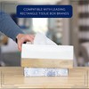 AuldHome Design Tissue Box Cover (Enamel/Mango Wood); Minimalist Scandinavian Decor White Tissue Holder - 4 of 4