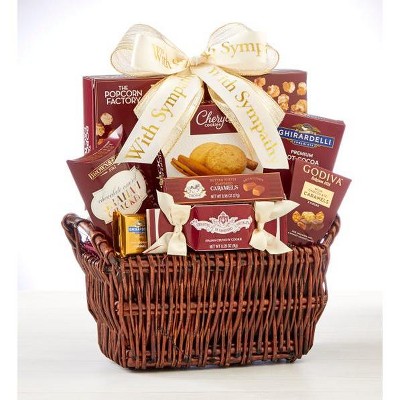 Greatfoods Premier Sweets And Treats Gift Basket With Sympathy Ribbon 