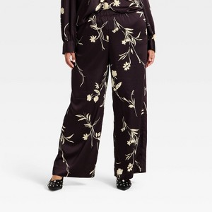 Women's Satin Pull-On Pants - A New Day™ - 1 of 3