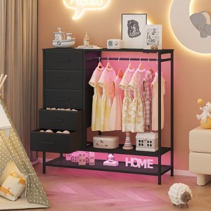47.2'' W 5 - Drawer Dresser for Bedroom with Hanging Rack - 1 of 4