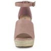 Allegra K Women's Espadrilles Platform Wedges Ankle Buckle Strap Sandals - 2 of 4