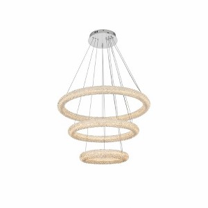 Elegant Lighting Bowen 3 - Light Chandelier in  Chrome - 1 of 1