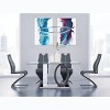 CAVINAS Dining Table Kitchen Table Modern Transparent Tempered Glass Dining Room Table with MDF Base - 2 of 4