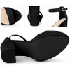 Perphy Women's Platform Ankle Strap Open Toe Chunky High Heel Sandals - 3 of 4