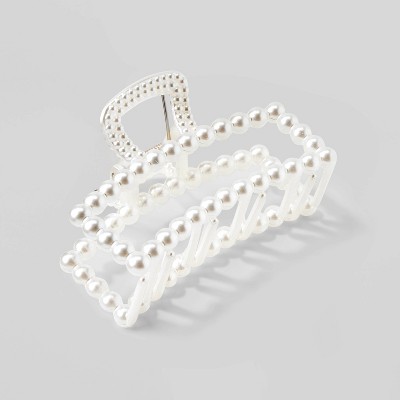 Rectangle Frosted Jumbo Claw Hair Clip Wild Fable™ Ivory Target