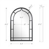 LNC 31.5-in W x 47.2-in H Arched Black Framend Wall Mirror - 3 of 4