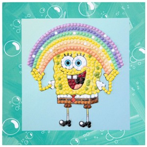 DIAMOND DOTZ Quick DOTZ Spongebob Squarepants Rainbow Diamond Art Painting Kit 5.1" X 5.1" - 1 of 4
