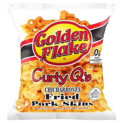 Golden Flake Curly Q's Fried Pork Skins - 3oz