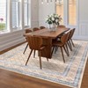 Washable Area Rugs Modern Bordered Floor Cover, Non-Slip Geometric Accent Carpet, Stain-Resistant Low Pile Indoor Mat - 2 of 4