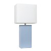 Lalia Home Lexington 21" Leather Base Table Lamps with Fabric Shade - 4 of 4