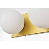 Elegant Lighting Jaylin 3 light Black and frosted white Bath Sconce - 3 of 4