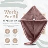 Super Absorbent Microfiber Hair Towel Wrap with Button Closure – Twist Turban for Quick Drying and Frizz-Free Hair - 4 of 4
